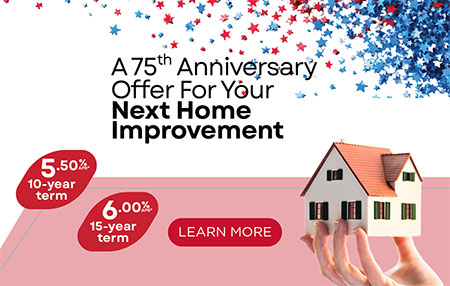 A 75 Anniversary Offer for Your Next Home Improvement