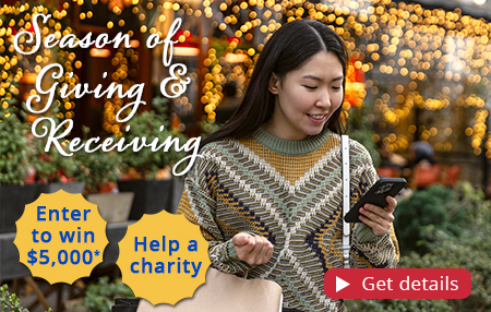 SEason of Giving and receiving. Enter to win $5000